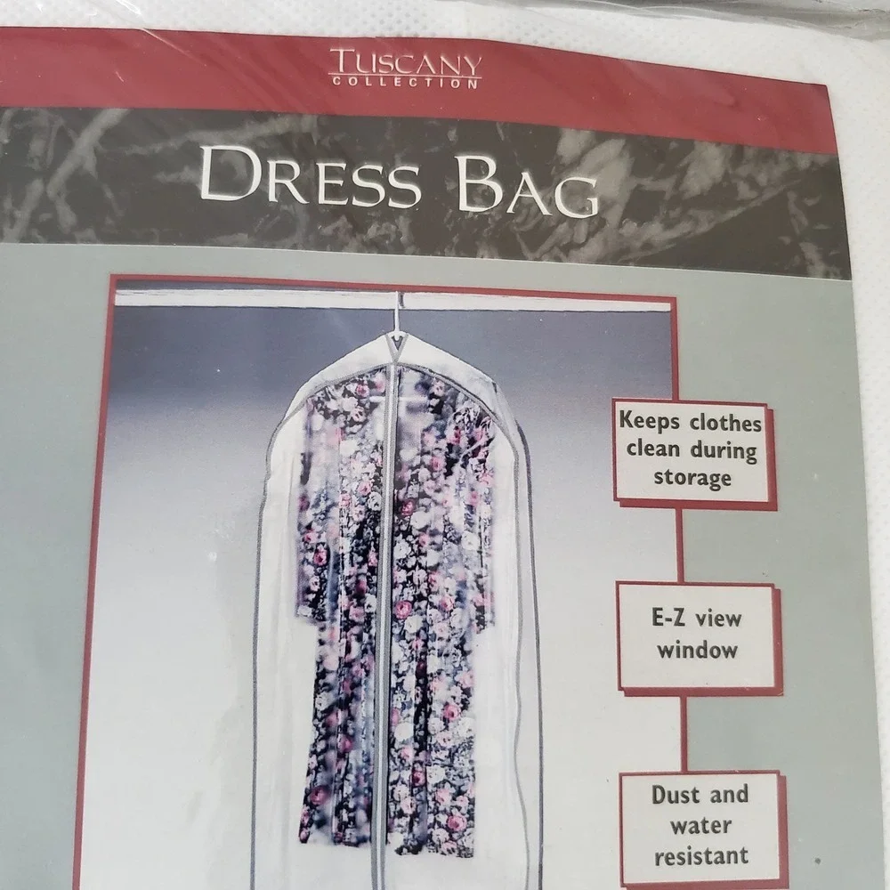 Lot of 4 White Dress Bags 48x24x3 Tuscany Collection Mainstays E-Z View Window